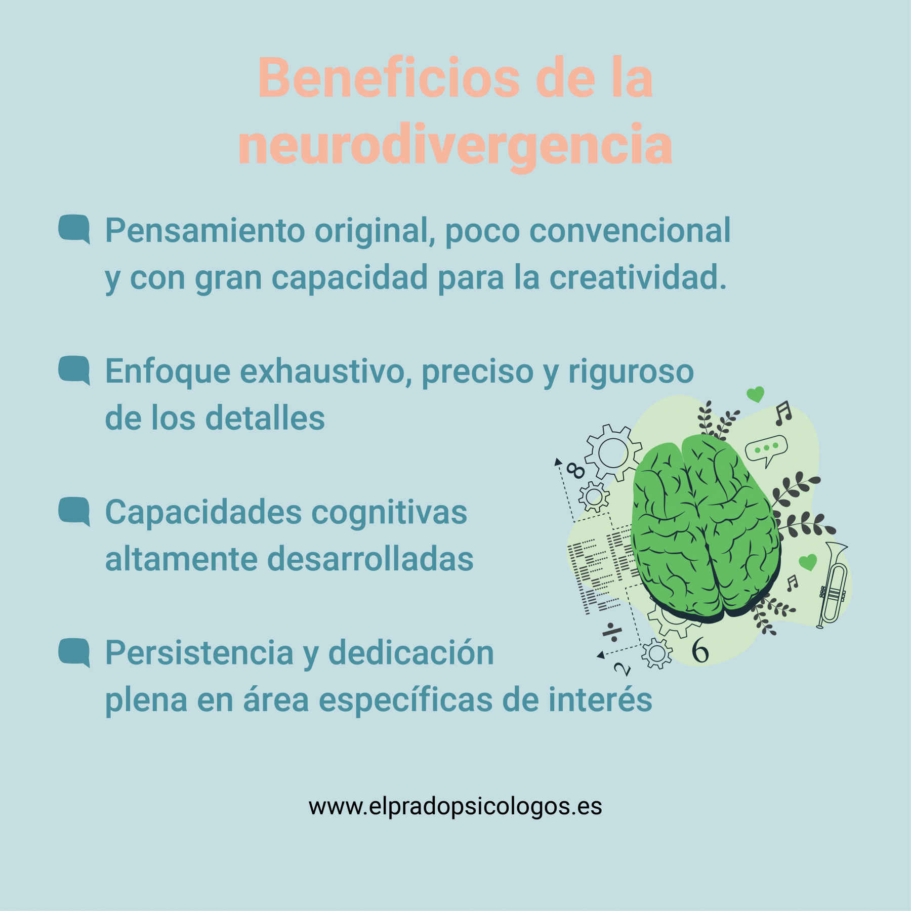 Listado de beneficios de la neurodivergencia